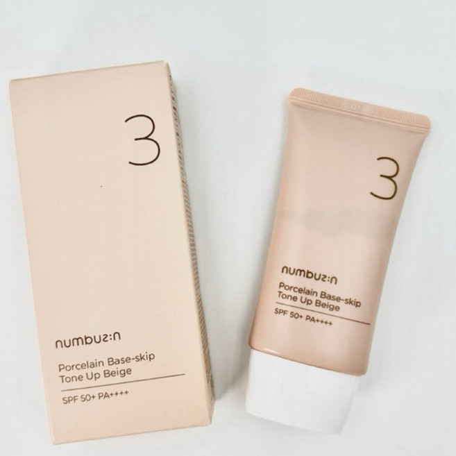 numbuz:n 潤碧之茵 3號陶瓷素顏霜 SPF 50+ PA++++ 保濕提亮, 1個, 3號