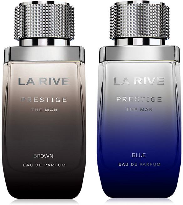 [1+1행사] 라리브 프레스티지 맨 오 드 뚜왈렛 2종, 프레스티지 맨 2종 (브라운+블루), 75ml, 2개