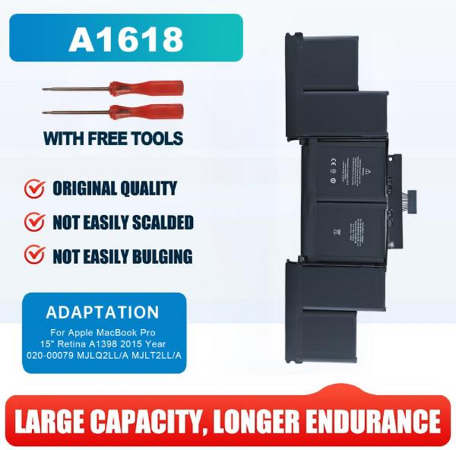 A1618 A1494 A1417 A1321 맥북 프로 15인치 A1398 2015 노트북 교체용 배터리