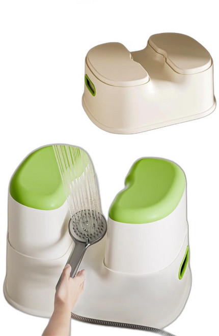 좌욕기 좌욕의자 u자형의자 변기발판 목욕탕의자 가정용 치질좌욕기 욕실의자 비데의자 미끄럼방지, 그린