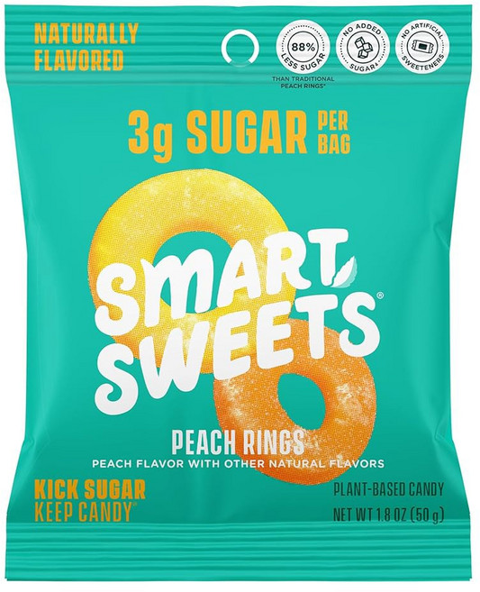 스마트스위트 스위트 피쉬 저설탕 젤리 캔디 3g 저칼로리 130개 텐 프리 1.8단위단위온스 6팩 포장은 다양