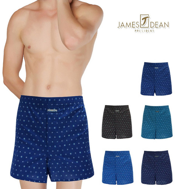 미니마미 제임스딘 남성 남자 순면 트렁크 사각 빅사이즈 팬티 95-110 5종 택1