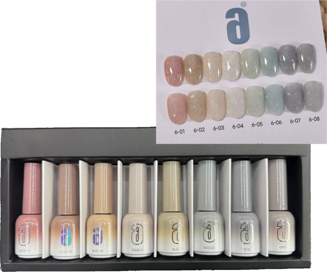 수짜젤 6번 벨벳젤 글리터젤 네일 8종 세트 SOOZZA, 1개