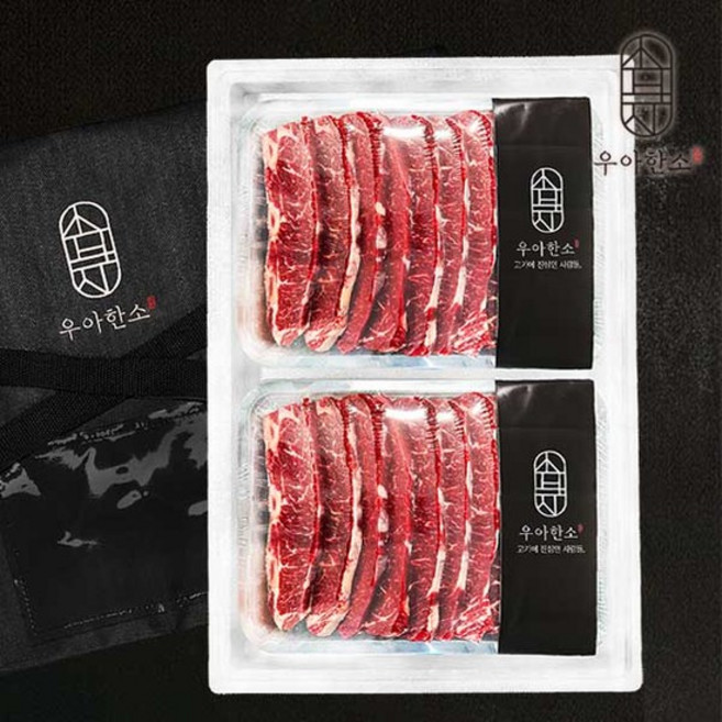 우아한소 프리미엄 LA갈비 선물세트 (2kg+2kg) 4kg, 없음