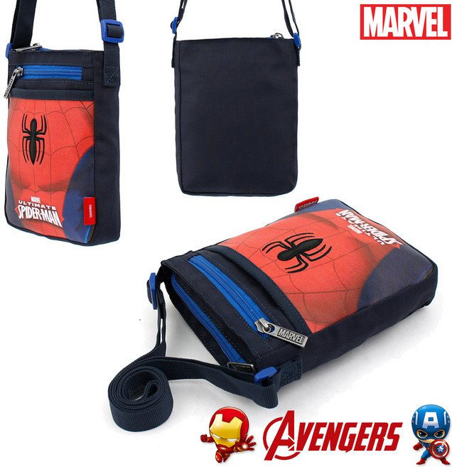 윙하우스 외출 남아가방 선물 유아가방 어벤져스 마블 스파이더맨 바디 폰 크로스