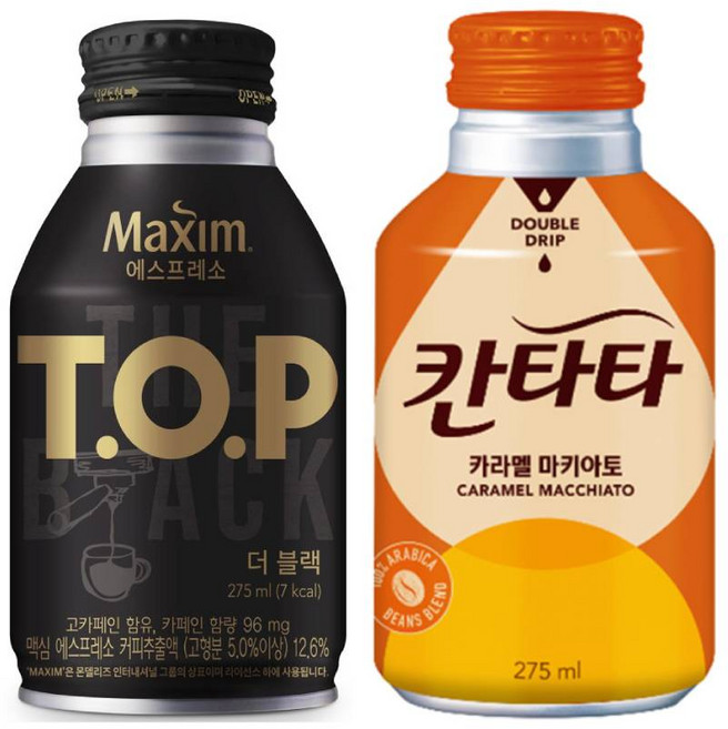 티오피 스모키 라떼 275mlx24캔+칸타타 카라멜 마끼야토 275mlx24개, 1개, 275ml
