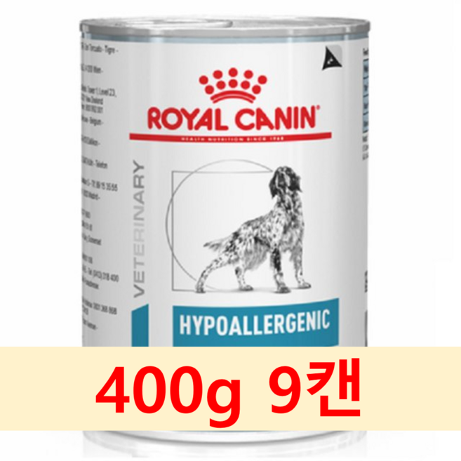 [로얄캐닌] 독 하이포알러제닉 캔 2.6kg (400g*6), 닭, 400g, 9개