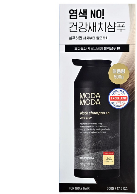 모다모다 제로 그레이 블랙 체인지 기능성샴푸, 1개, 500g