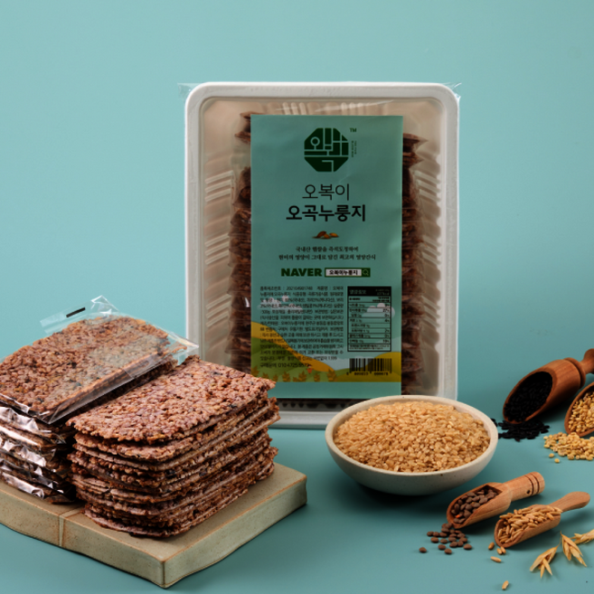 오복이 누룽지 국내산 현미로 만든 오곡 누룽지, 1개, 500g