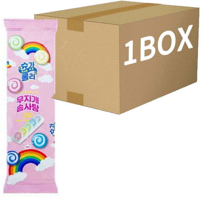 슈가롤리 마카롱 무지개 솜사탕 5가지 과일맛 어린이집 유치원 학원 간식 15봉 30봉, 10g, 30개