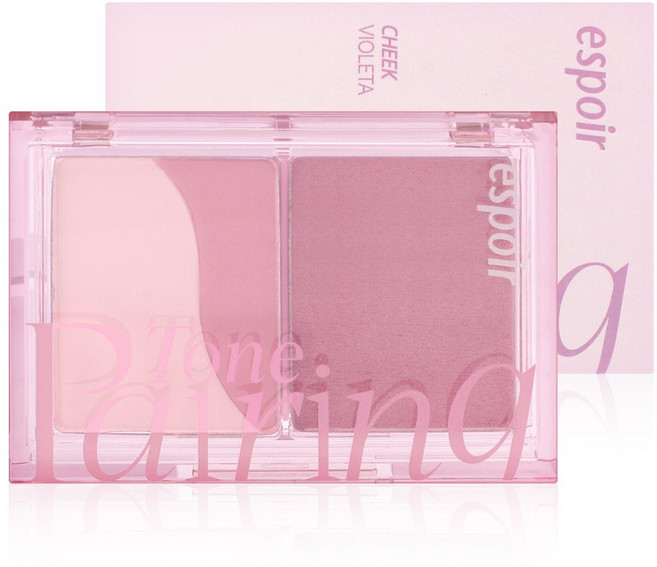 에스쁘아 에스쁘아 톤페어링 치크 블러셔 9.6g 여성 볼터치 쿨톤 웜톤 기초 화장품, 1개, 3호 비올레타 {ES4424}