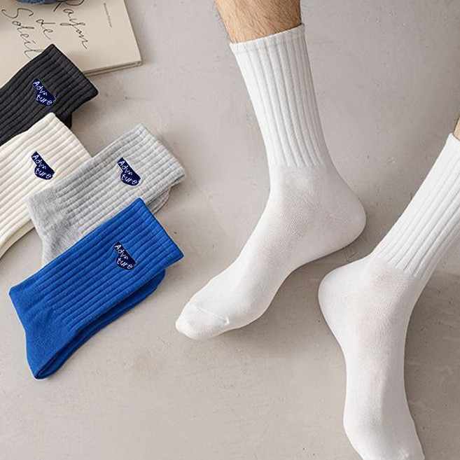 올더무드 남성 땀흡수 마찰방지 중목양말 5켤레 세트