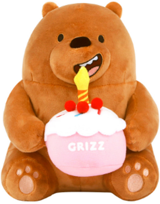 [돌앤돌스]위베어베어스 시팅 케이크 그리즐리-곰인형 캐릭터인형 생일축하 봉제인형 장식인형 인형선물, 1개