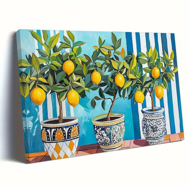 태쓰 인테리어 소품 캔버스 액자 인테리어 그림 배전함 두꺼비집 가리개, 1개, 레몬트리