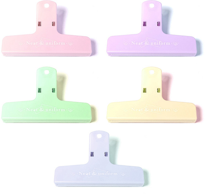 제로리빙 냉장고 집게 자석 메모 마그넷 클립 바, 1세트, 혼합색상