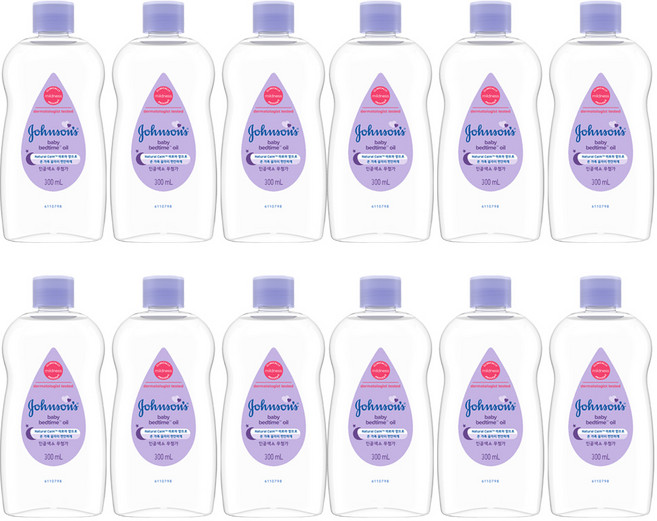 존슨즈 베드타임 베이비 오일, 300ml, 12개