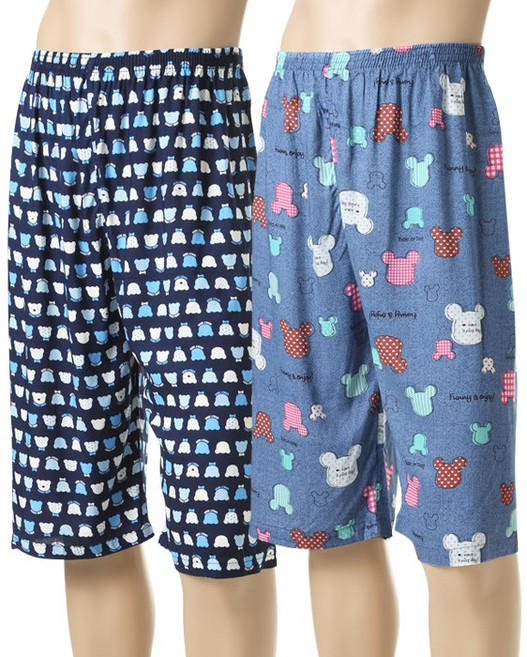 캐리루시 남성용 60수 레이온 7부잠옷바지 2p