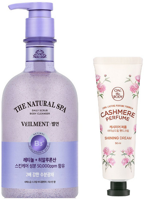 벨먼 스파 수분광채 스크럽 바디워시 자스민 600ml + 핸드크림 드림 50ML, 1개
