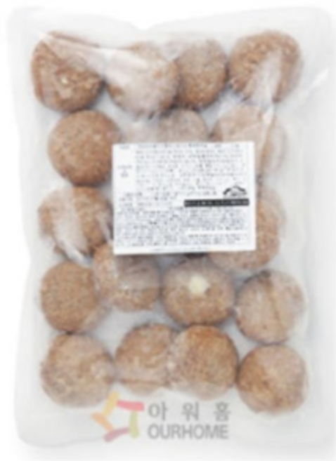 [패밀리푸드]아워홈 한입 트리플치즈 함박스테이크 1kg 2개묶음, 5개