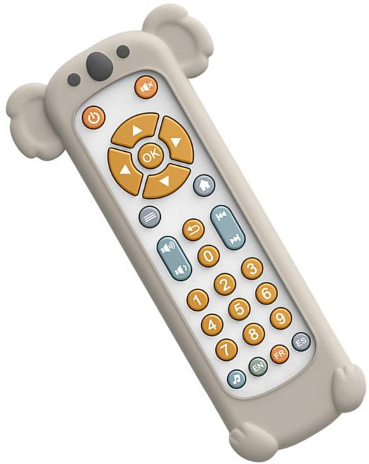 GHSHOP 음악 TV 리모컨 원격 어린이 유아용 아기 장난감 음악 및 조명 원격 전화 6-12 개월 동안 Playset 척, 17x5x2cm, 실리콘, 화이트와 코알라 케이스, 1개