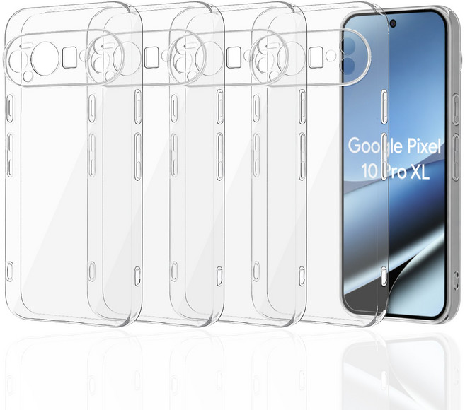 구글 픽셀 10 프로 XL 풀커버 슬림핏 투명 케이스 4개