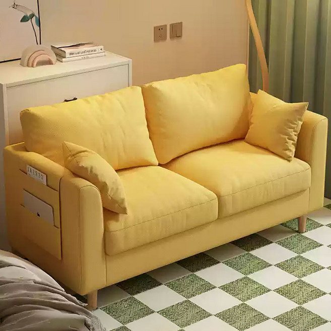 쿠앤파크 1인용 소파 2인용 3인용 쇼파 거실 푹신한 고급형, 옐로우