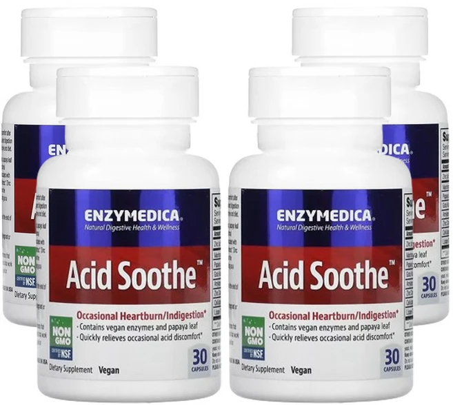 엔자이메디카 Acid Soothe 산 완화제 30정 x 4개 - 쿠팡