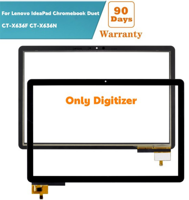 Lenovo IdeaPad Chromebook Duet X636F CT-X636 CT-X636F CT-X636N 터치 패널 디지타이저 스크린 교체 용 1, 01 검정색, 01 검정색