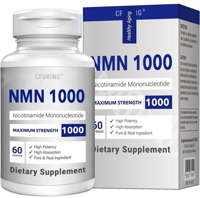 CFUKING 씨퓨킹 NMN 1000mg 최대함량 99% 고순도 60캡슐 3개, 60정