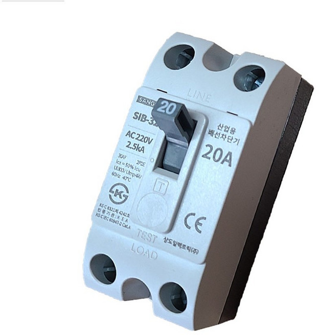 상도 산업용 배선차단기 SIB-32 2P20A 2.5KA(소형), (1)배선SIB-32 2P20A 2.5KA, 1개