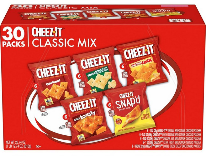 치즈 크래커 구운 스낵 점심 간식 버라이어티 팩 12.1온스 박스12팩, Variety Pack, 0.96 Ounce (Pack