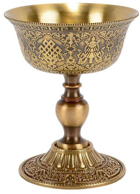 빈티지 와인잔 브라스 왕실 장식 성찬 성배 중세 고딕, 1개, 단일 항목
