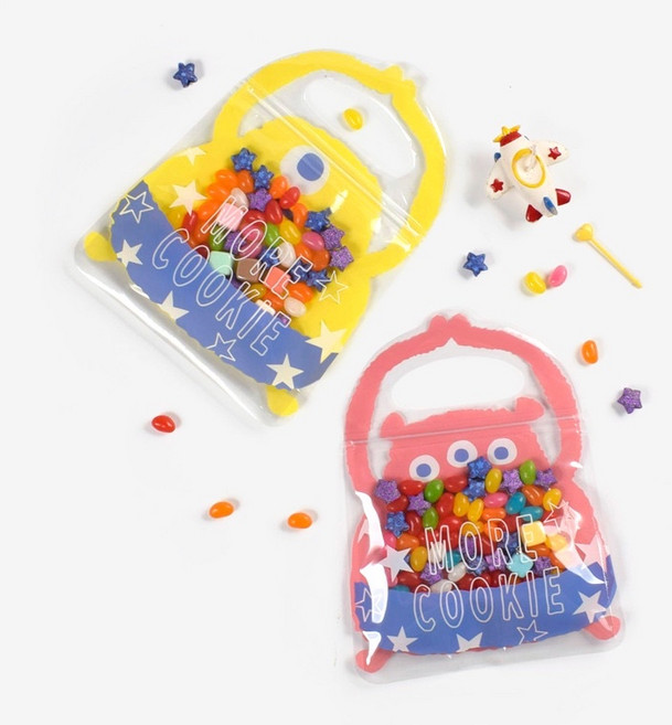 糖果袋 夾鏈袋 粉色怪獸 10入, 粉色怪獸（10入）, 1個