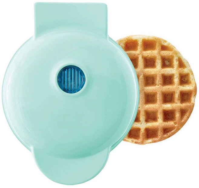 하트 모양 미니 와플기계 와플기 와플기계추천 와플팬 가정용와플 얇은와플, 5. 블루 원형 유럽 규격 220V EU