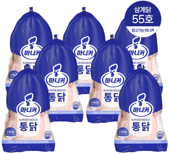 마니커 삼계 55호 530g 냉동 삼계탕용 통닭, 7개