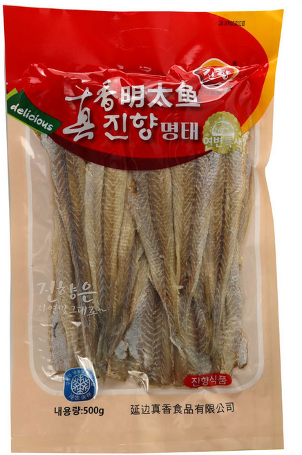 [대국맛짱] 맥주안주 특산품 진향 탈피 [짝태살] 연변짝태 (일요일&당일발송), 2개, 500mg