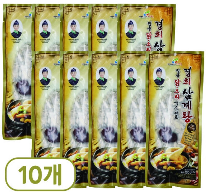 해다솜 경희 삼계탕 티백 100g 10개 / 국산100% / 삼계탕티백 / 국산삼계탕재료
