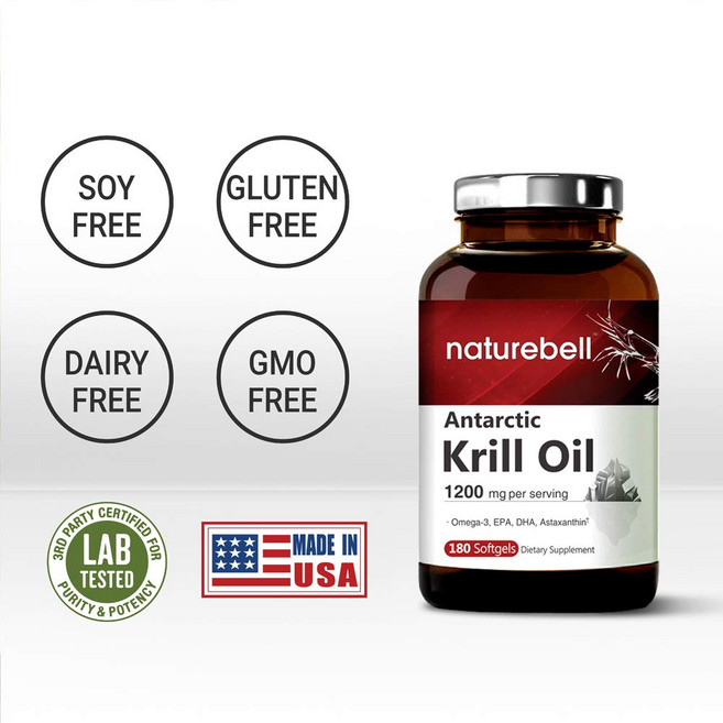 네이처벨 남극 크릴오일 1000mg 180소프트젤, 3병, 3개, 180정