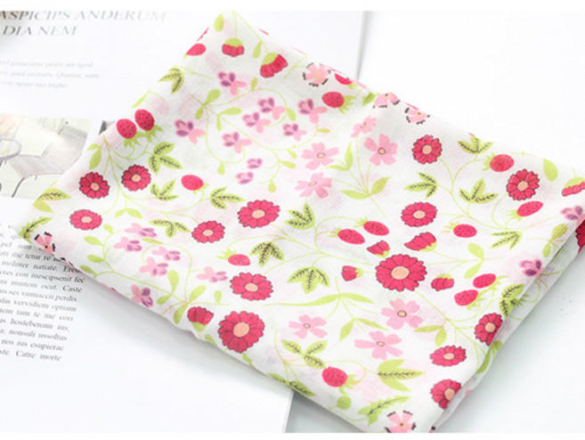 렌느 국산 가제 손수건 200가지 디자인 아사 면 쁘띠 캐릭터 플라워 여성손수건 유아 유치원 어린이집 행사 단체 손수건 스카프 7+1