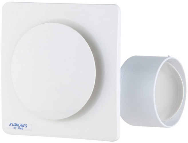 국산 댐퍼 환풍기 금강그린팬 KV-100D 역류방지 천정용 욕실 화장실 상가