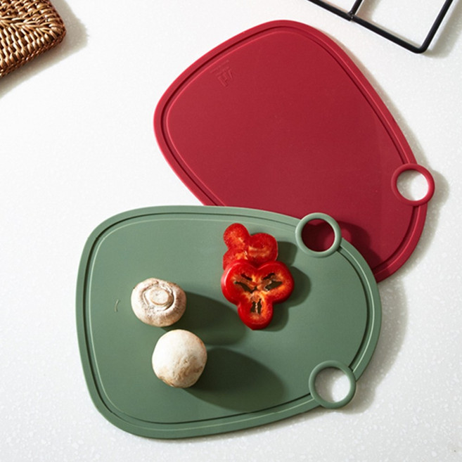 두꺼운 실리콘도마 이유식도마 미니도마 국내산 19x25cm, 레드, 1개