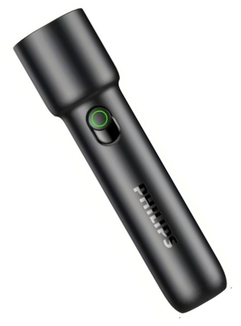필립스 휴대용 LED 손전등 고휘도 후레쉬, 블랙1235, 1개