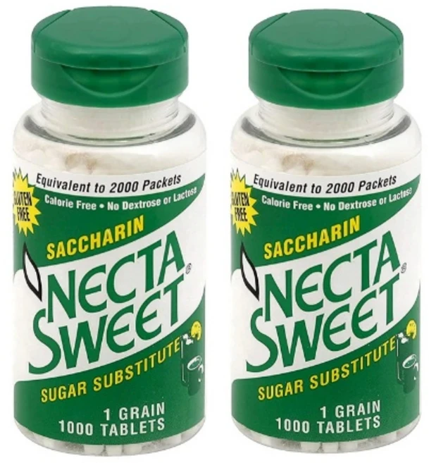 넥타스위트 사카린 1 Grain 1000정 2팩 Zero-Calorie Sugar Substitutes, 2개, 60g - 쿠팡