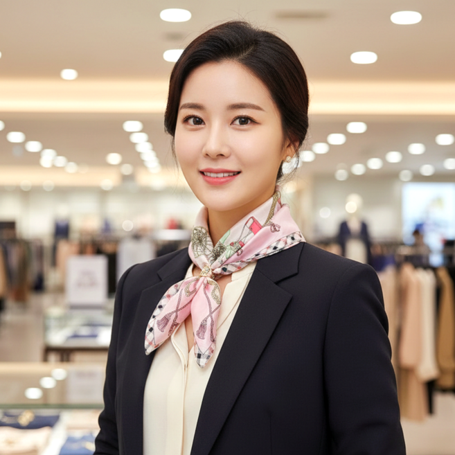 닥스 면실크 미니 쁘띠 스카프