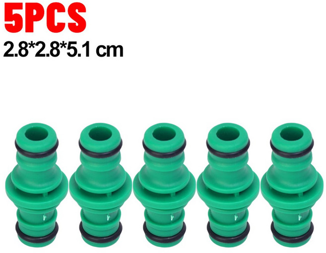 50 5PCS 더블 플러그 빠른 가든 피팅 배관 관개 커넥터 연결 익스텐더 호스 급수 파이프 릴리스