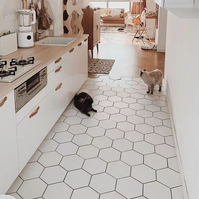 도톰한 주방매트 방수매트 [특대형 잘라쓰는] pvcpvc 매트 미끄럼방지 발매트, 1개, 흰색