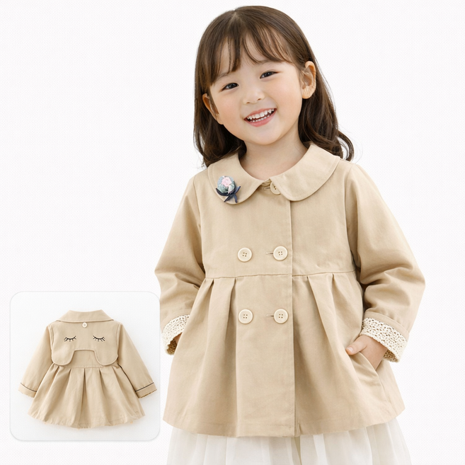 여아 유아 아기무스탕 떡볶이 롱코트 키즈 아동복 주니어옷