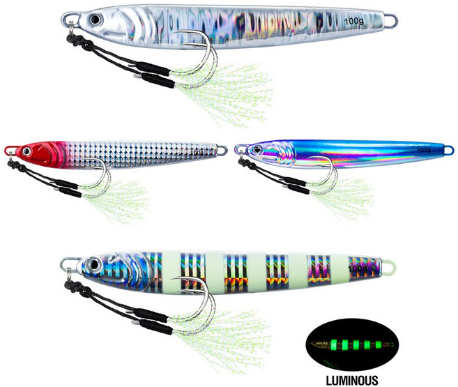 행운을파는낚시 AKAKUMA 롱지그 메탈지그 4개세트 쇼어지깅 참치 농어 우럭 갈치 볼락 고등어, 80g, 4개, 혼합 색상