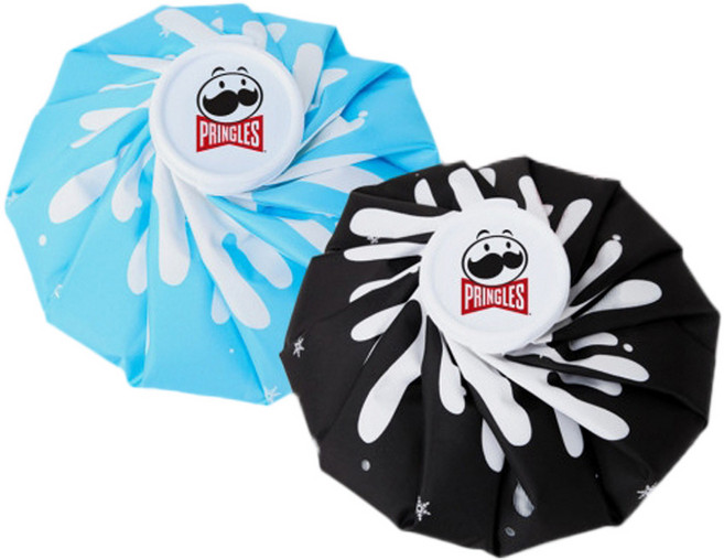 프링글스 얼음주머니 쿨링 아이스팩, 블랙/블루, 2개