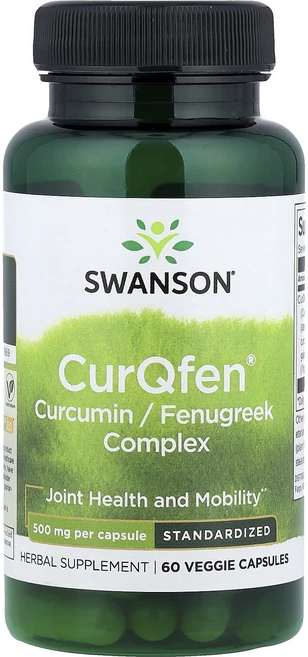 건강챙기세요 Swanson CurQfen® 커큐민/호로파 복합체 표준화 500mg 베지 캡슐 60정 백살까지오래오래, SwansonCurQfen커큐민호로파복합체표준화500m, 1개 - 쿠팡